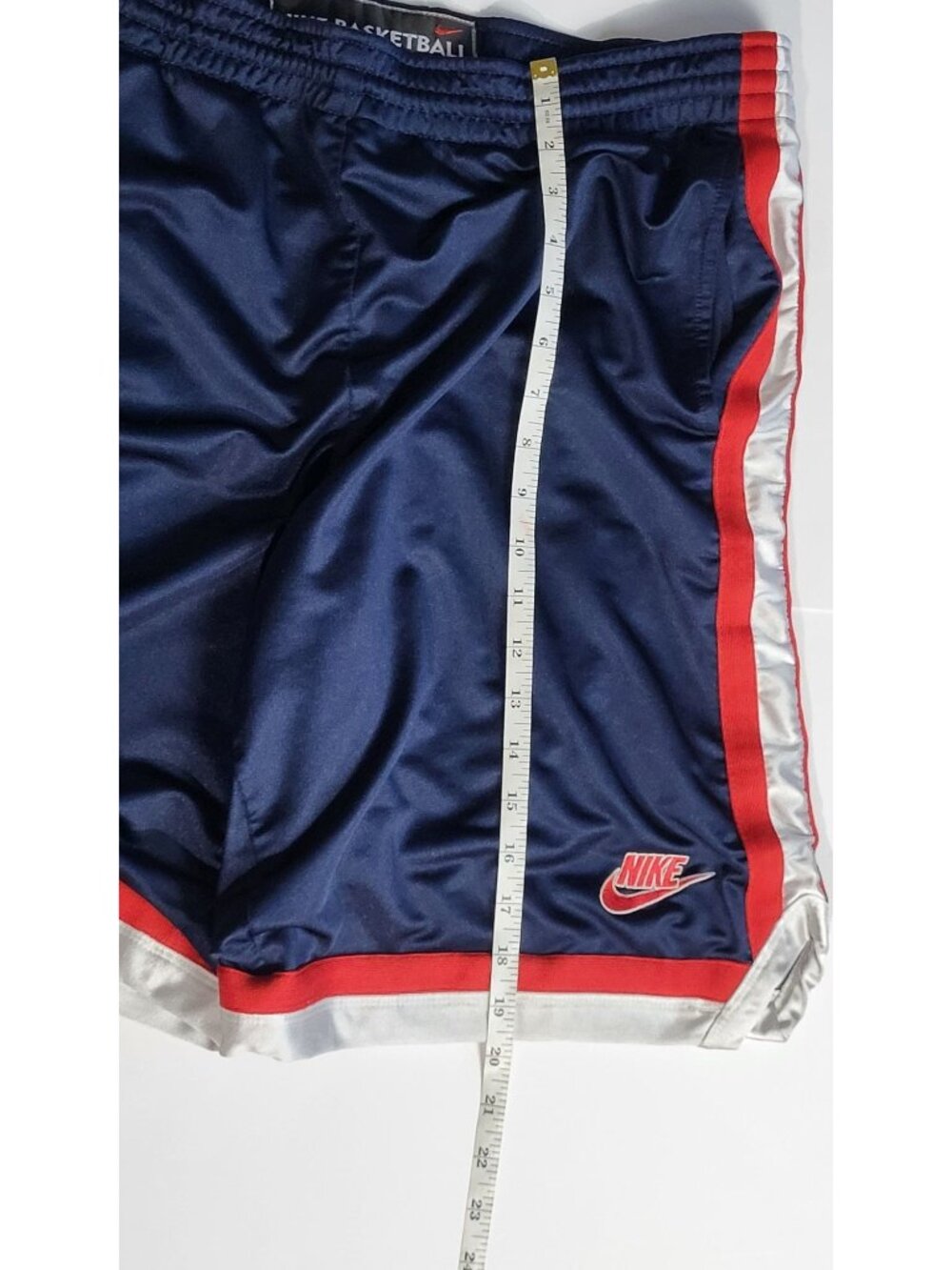Vintage Nike Athletic Basketball Blue Red & White Mens Shorts Y2K Size M - Picture 6 of 9